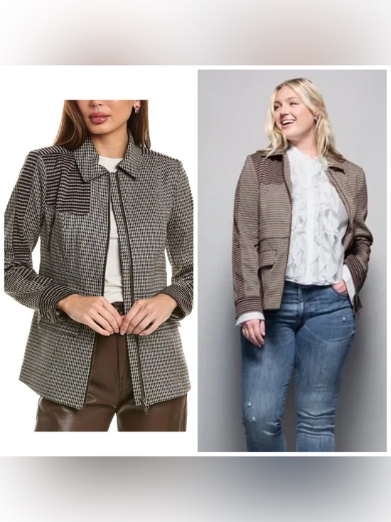 CAbi Jackets & Blazers - CAbi Houndstooth Baron Blazer Jacket Size M